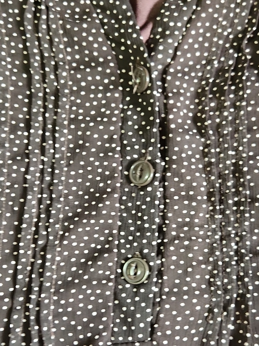 Soho Brown Dress with White Polka Dots - Picture 3 of 5